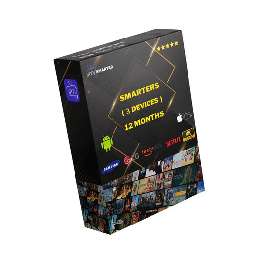 12 Months IPTV SMARTERS PRO  Subscription ( 3 DEVICES ) | USA IPTV SMARTERS PRO